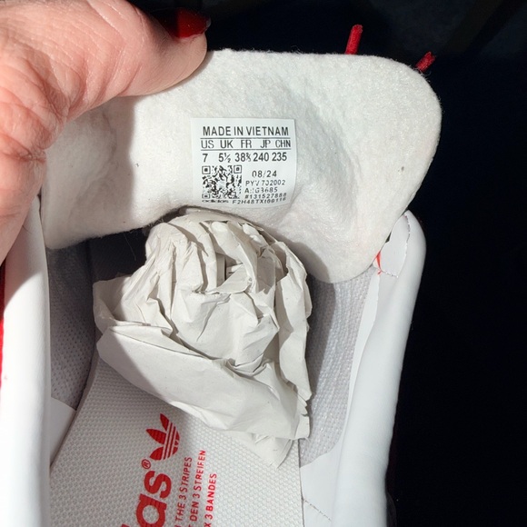 Adidas Women's Red Gazelle Suede Sneakers - Picture 6 of 6